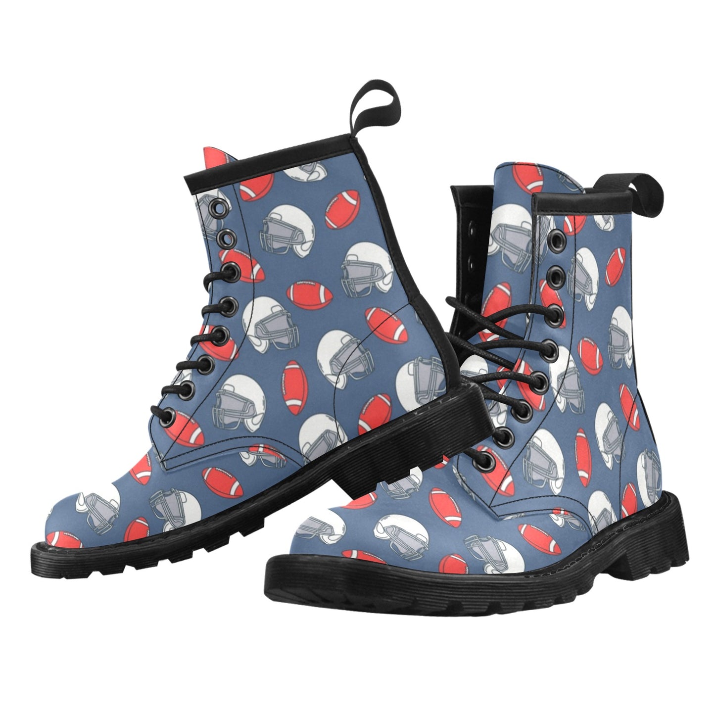 American Football Helmet Design Pattern Women's Boots