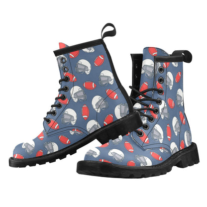 American Football Helmet Design Pattern Women's Boots