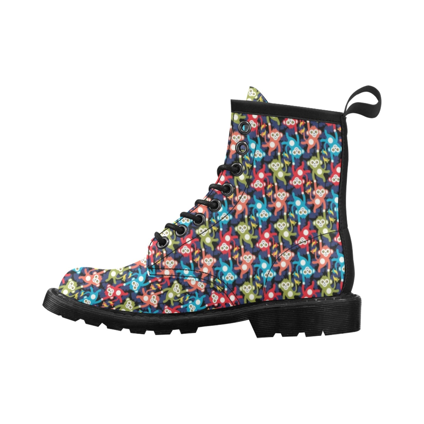 Monkey Colorful Design Themed Print Women's Boots