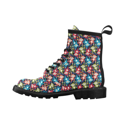 Monkey Colorful Design Themed Print Women's Boots