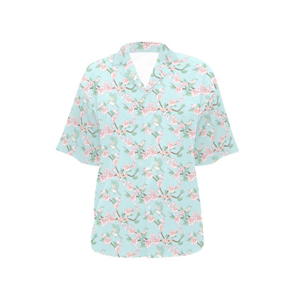 Cherry Blossom Pattern Print Design 02 Women's Hawaiian Shirt