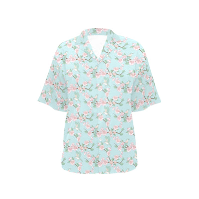 Cherry Blossom Pattern Print Design 02 Women's Hawaiian Shirt