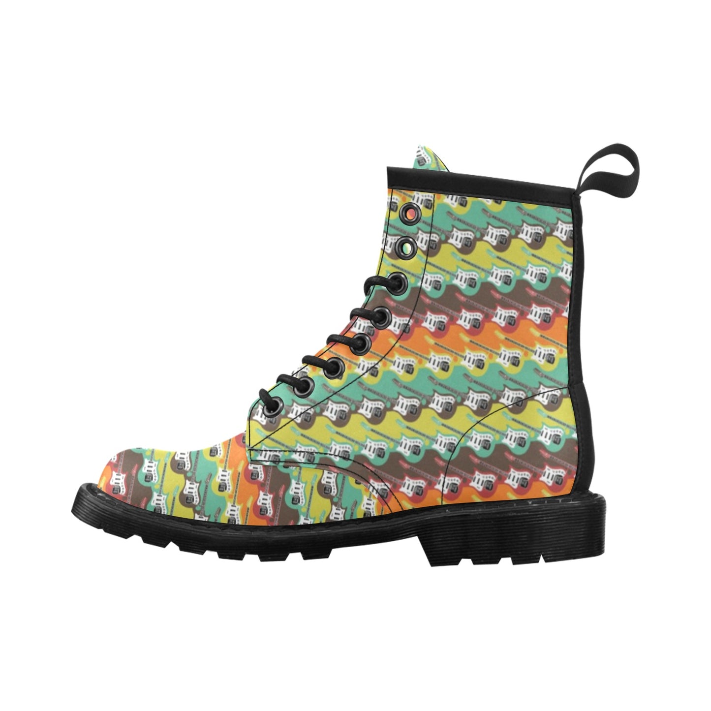 Electric Guitar Print Design LKS401 Women's Boots