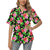 Pink Red Hibiscus Pattern Print Design HB023 Women's Hawaiian Shirt