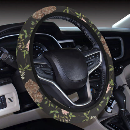 Cocker Pattern Print Design 03 Steering Wheel Cover with Elastic Edge