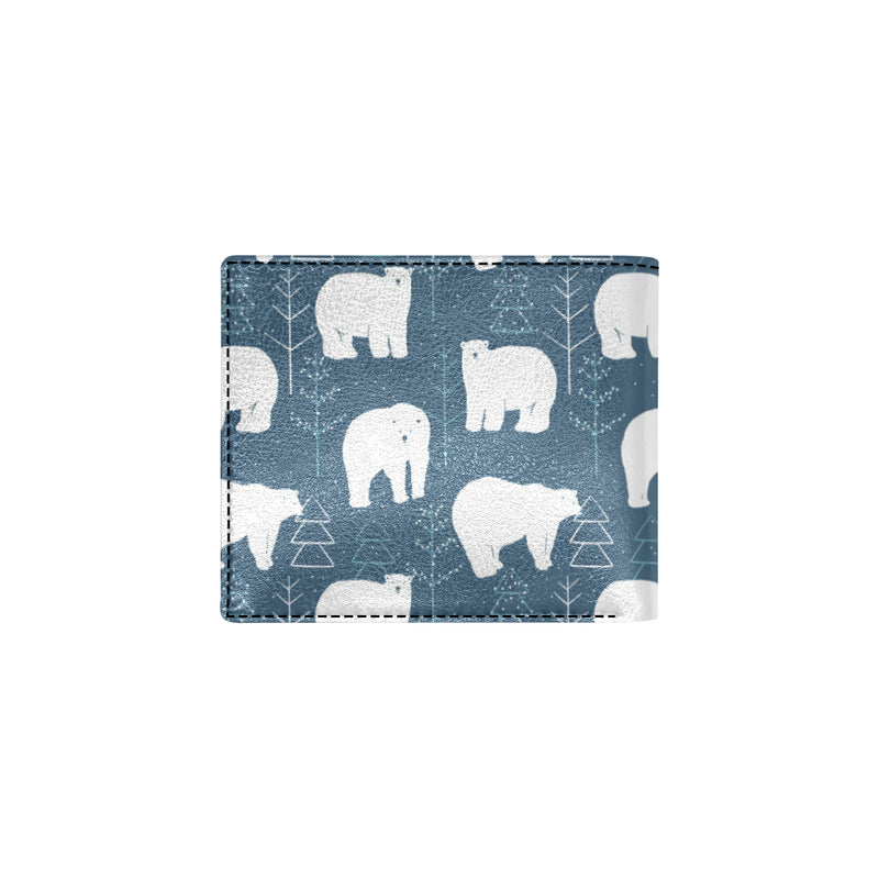 Polar Bear Pattern Print Design A01 Men's ID Card Wallet