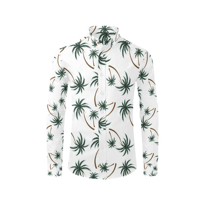 Palm Tree Pattern Print Design PT07 Men's Long Sleeve Shirt