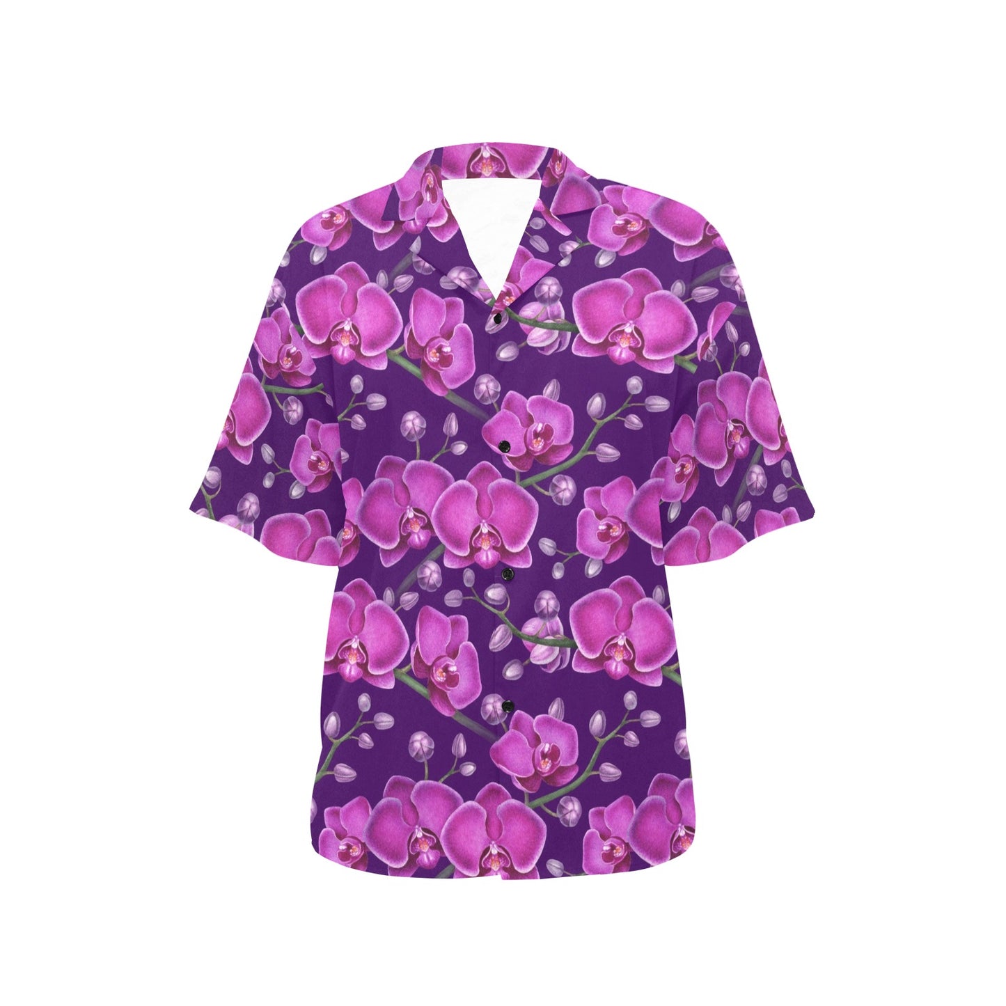 Orchid Pattern Print Design A03 Women's Hawaiian Shirt