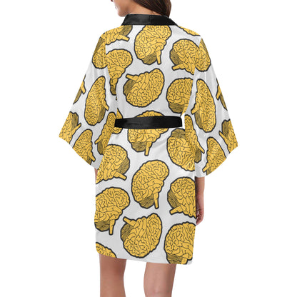 Psychology Pattern Print Design A01 Women's Short Kimono