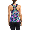 Neon Hibiscus Pattern Print Design HB016 Women's Racerback Tank Top