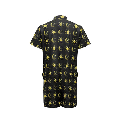 Sun Moon Print Design LKS304 Men's Romper