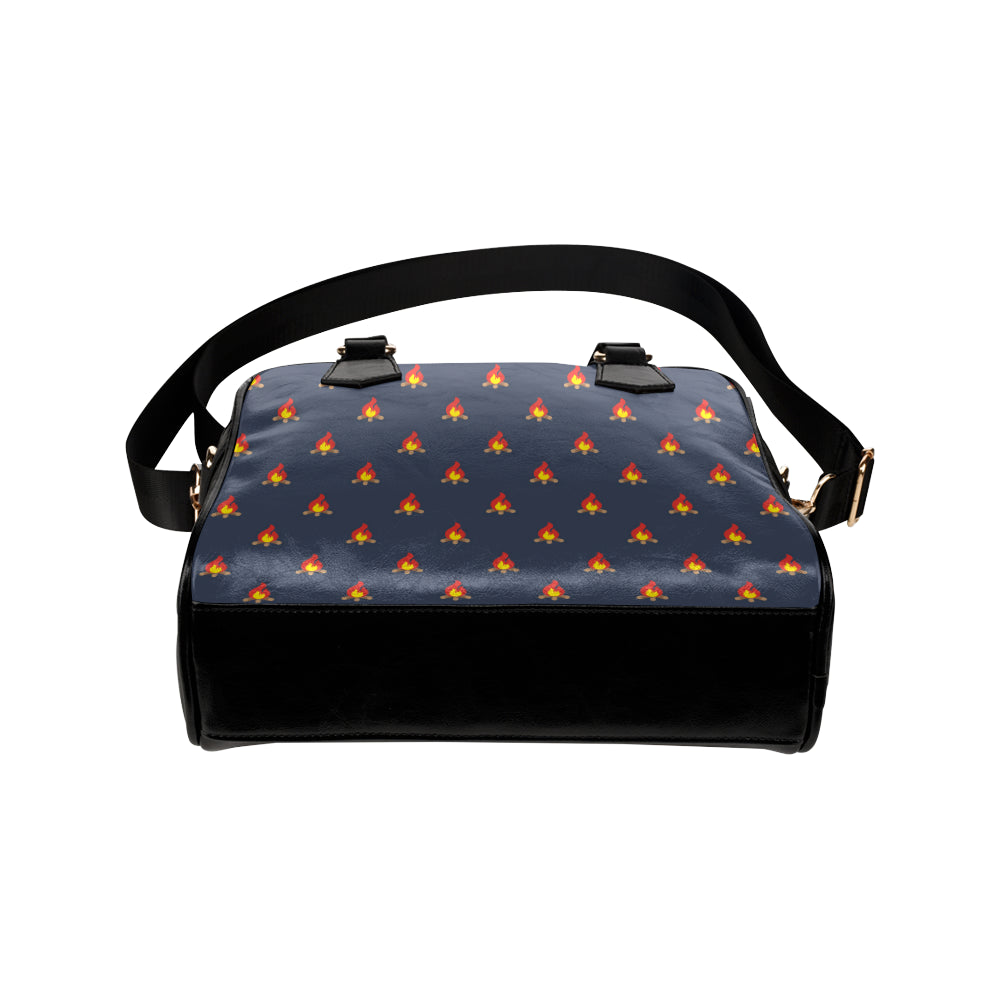 Campfire Pattern Print Design 02 Shoulder Handbag