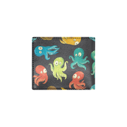 Octopus Pattern Print Design A01 Men's ID Card Wallet