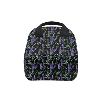 Lavender Pattern Print Design LV01 Insulated Lunch Bag