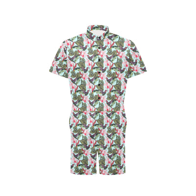 Hummingbird Cute Themed Print Men's Romper