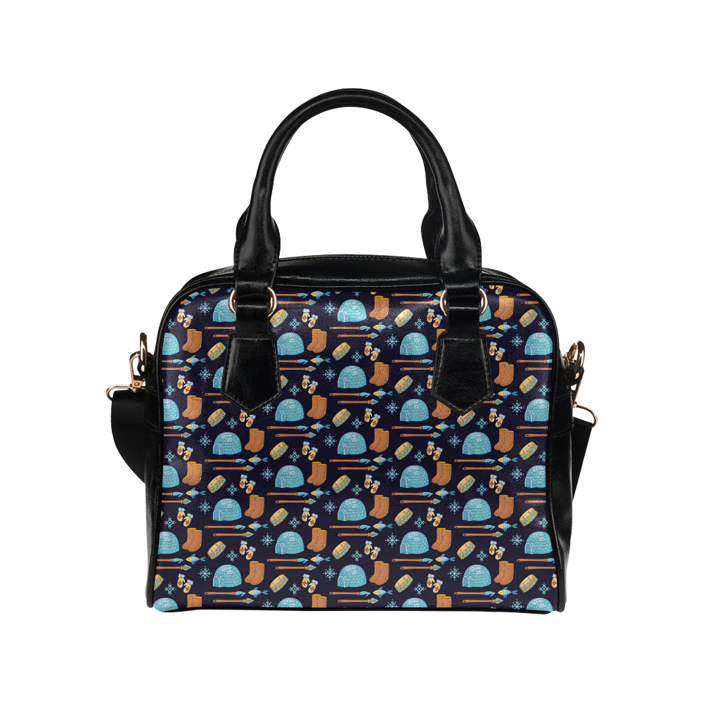 Eskimo Pattern Print Design 02 Shoulder Handbag