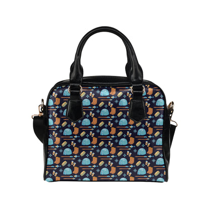 Eskimo Pattern Print Design 02 Shoulder Handbag