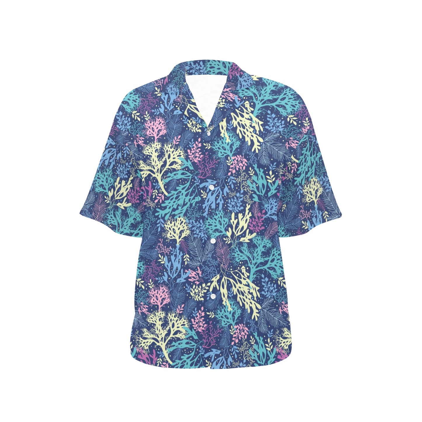 Seaweed Print Design LKS301 Women's Hawaiian Shirt