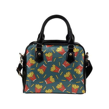 French Fried Pattern Print Design 04 Shoulder Handbag