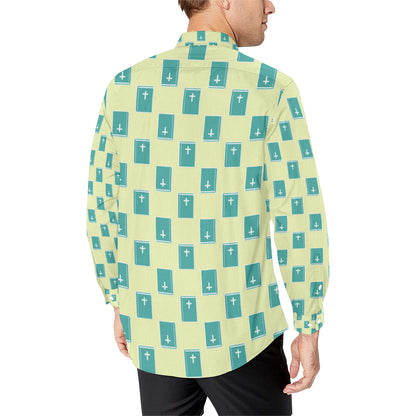Bible Pattern Print Design 04 Men's Long Sleeve Shirt