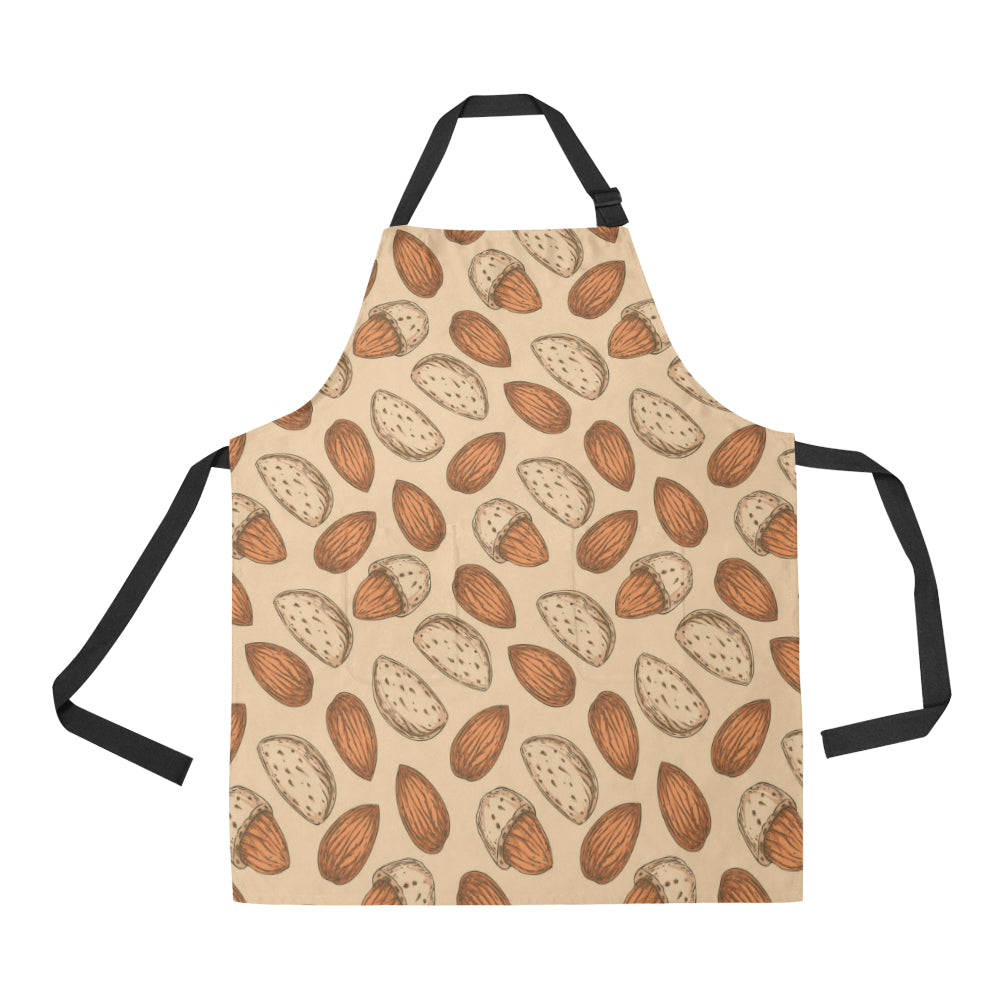 Almond Pattern Print Design 04 Apron with Pocket