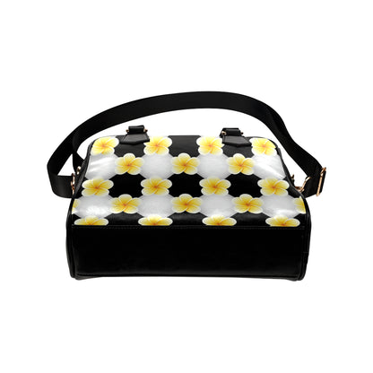 Plumeria Pattern Print Design A04 Shoulder Handbag