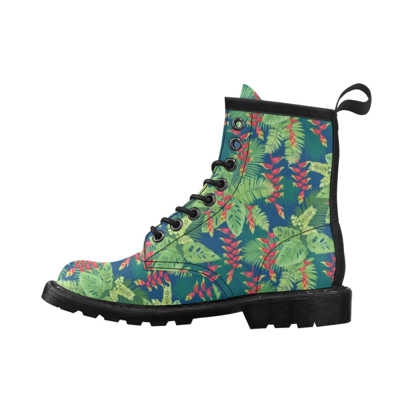 Heliconia Pattern Print Design HL08 Women's Boots