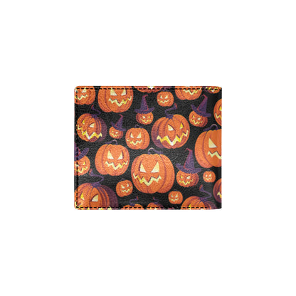 Halloween Pattern Print Design 04 Men's ID Card Wallet