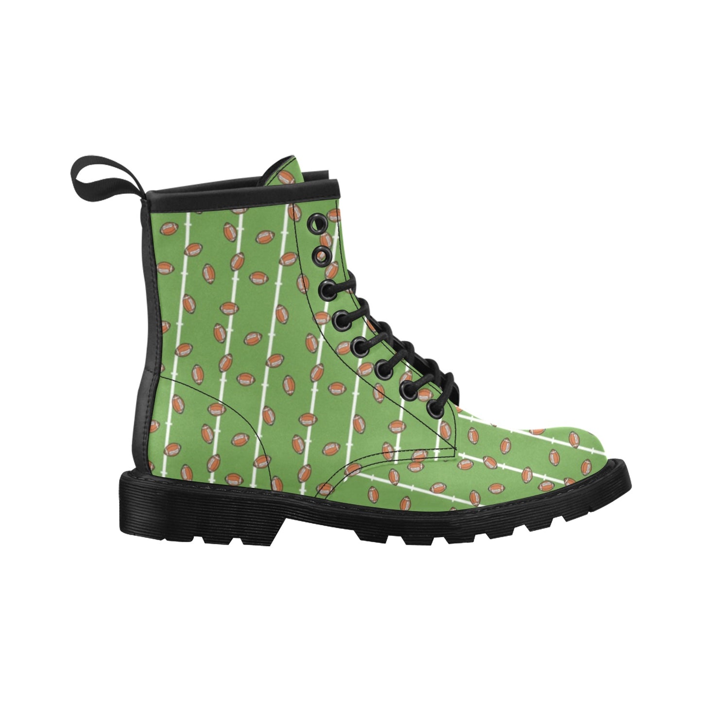 American Football on Field Themed Print Women's Boots