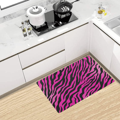 Pink Zebra Kitchen Mat