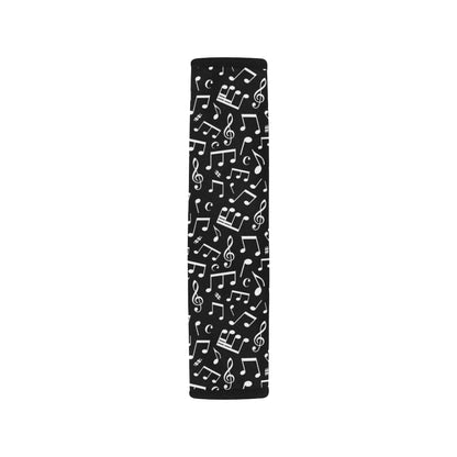 Music Note Black white Themed Print Car Seat Belt Cover