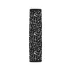 Music Note Black white Themed Print Car Seat Belt Cover