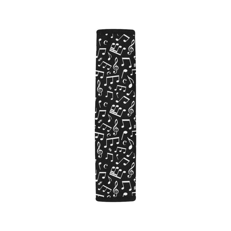 Music Note Black white Themed Print Car Seat Belt Cover