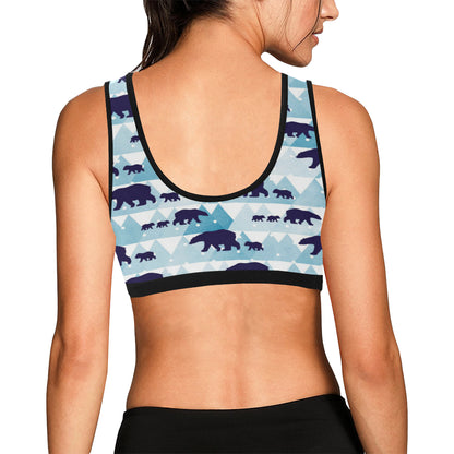 Bear Pattern Print Design BE01 Sports Bra