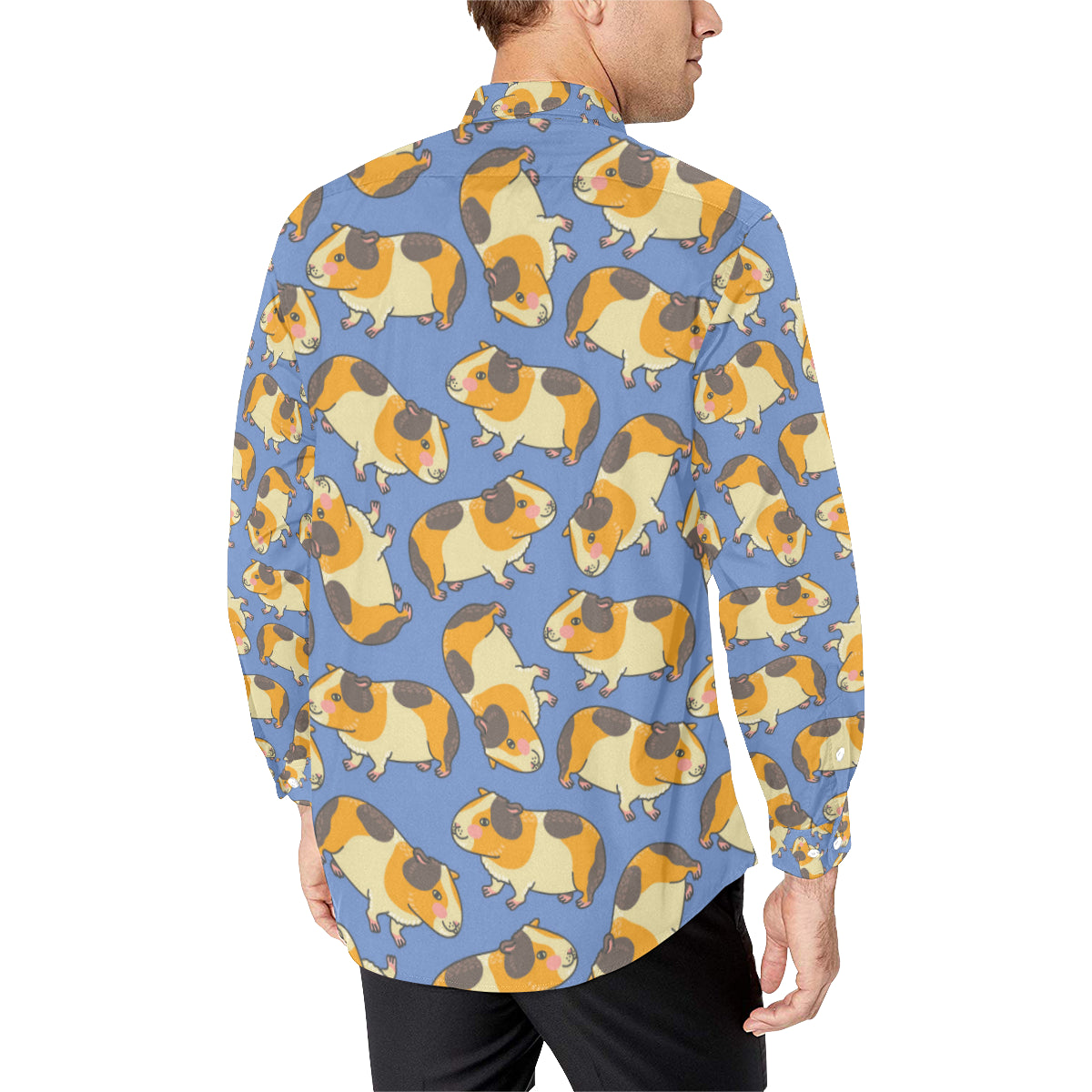 Guinea Pig Pattern Print Design 01 Men's Long Sleeve Shirt