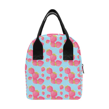 Strawberry Pattern Print Design SB04 Insulated Lunch Bag