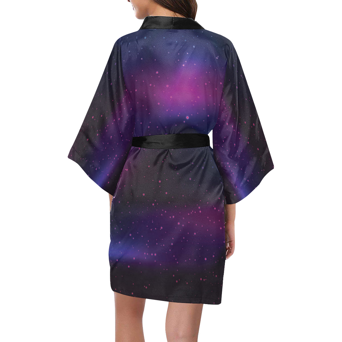 Night sky Pattern Print Design A04 Women's Short Kimono