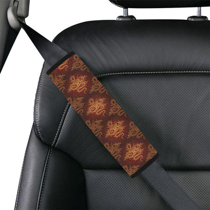 Chinese Dragons Gold Design Car Seat Belt Cover