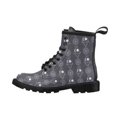 Sun Moon Print Design LKS309 Women's Boots