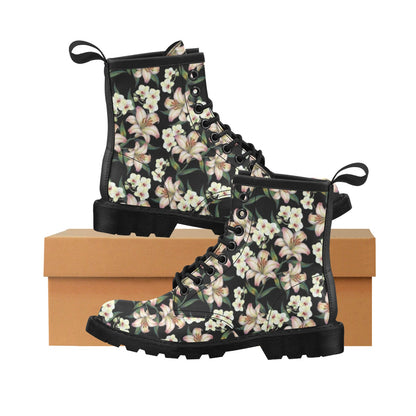 Lily Pattern Print Design LY03 Women's Boots