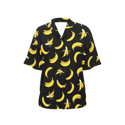 Banana Pattern Print Design BA05 Women's Hawaiian Shirt