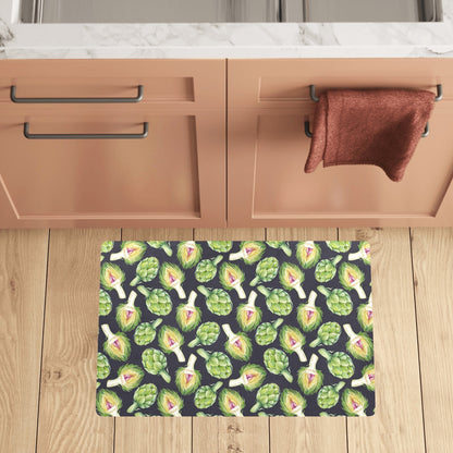 Artichoke Pattern Print Design 01 Kitchen Mat