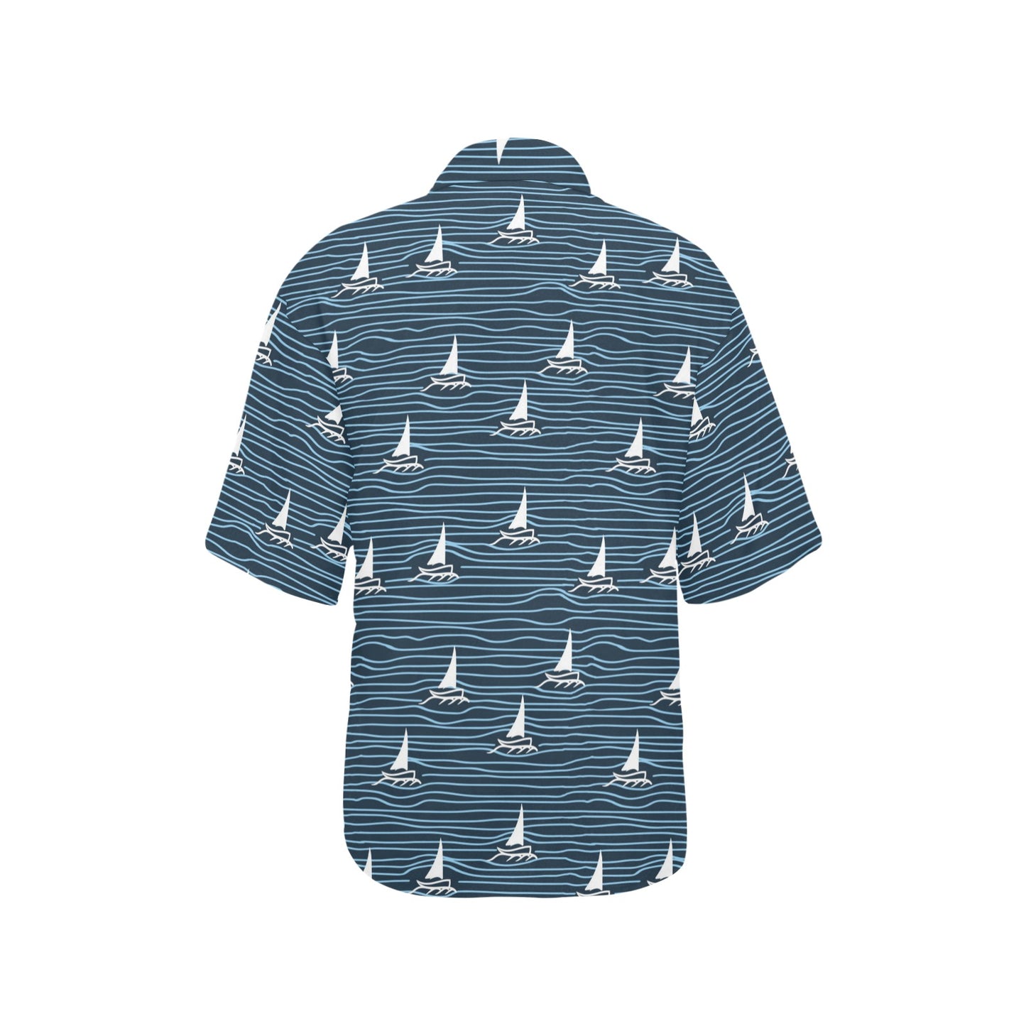 Sailboat Print Design LKS303 Women's Hawaiian Shirt
