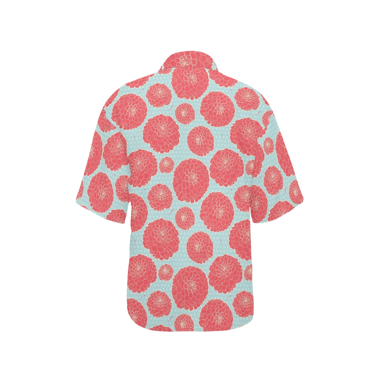 Marigold Pattern Print Design MR03 Women's Hawaiian Shirt