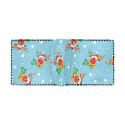 Reindeer cute Pattern Print Design 02 Men's ID Card Wallet