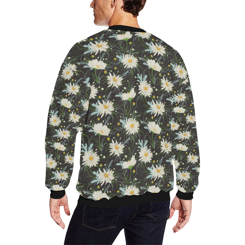 Daisy Pattern Print Design DS08 Men Long Sleeve Sweatshirt