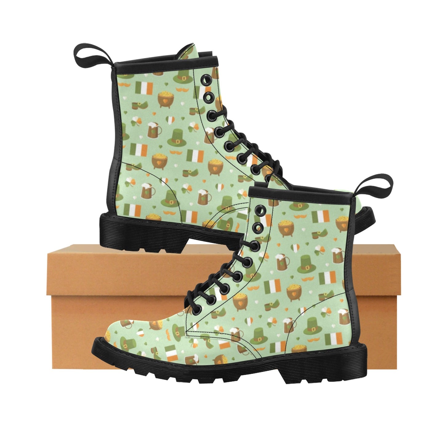 St Patricks Day Print Design LKS302 Women's Boots