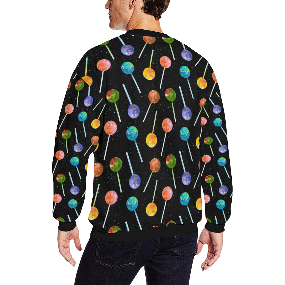 Lollipop Pattern Print Design LL04 Men Long Sleeve Sweatshirt