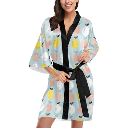 Citrus  Pattern Print Design 03 Women's Short Kimono