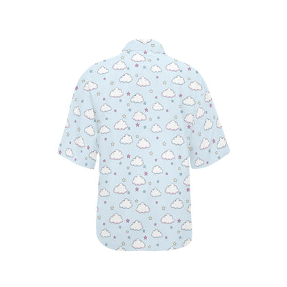 Cloud Pattern Print Design 01 Women's Hawaiian Shirt